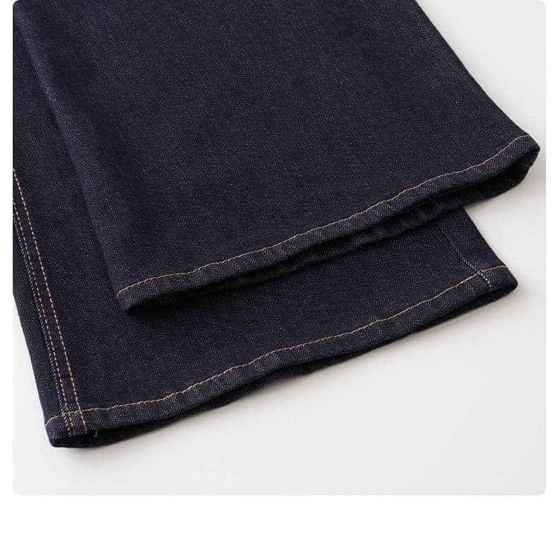 아메리칸 진한 파란색 부츠컷 청바지 가을 새로운 슬림해 보이는 디자인 센스 아니요 막대기 다리 나팔 바지 상세 이미지 11