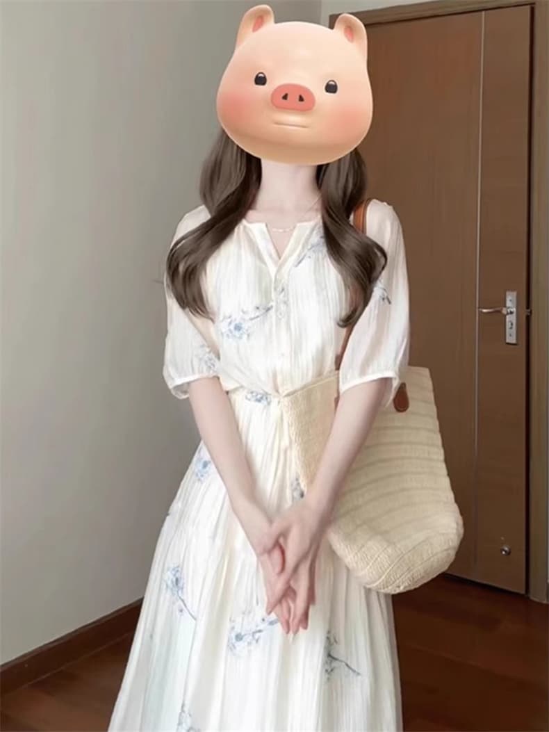 모유 수유 2026 새로운 프랑스식 아름다운 꽃무늬 드레스 여름 부드러운 바람 고급 절묘한 품격 모유 수유 용 치마 상세 이미지 5