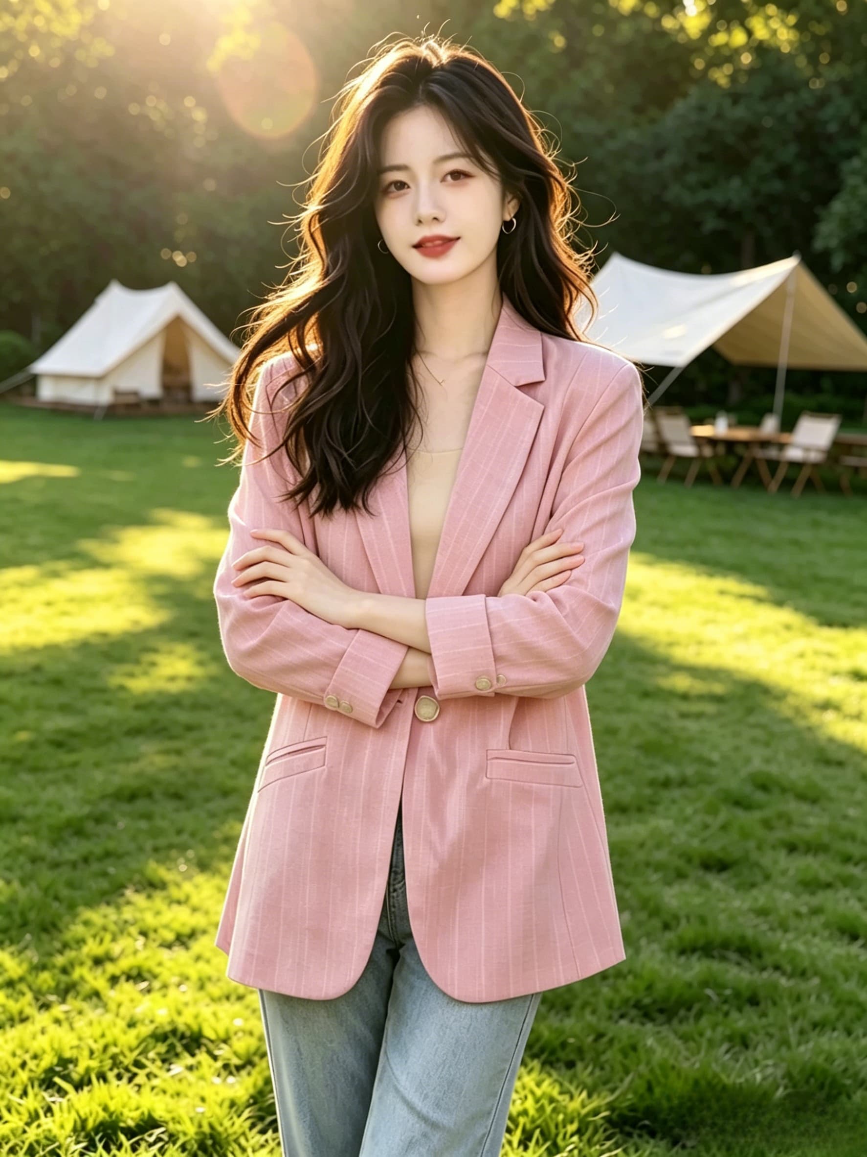 2026 작은 양복 여성 재킷 쇼트 스타일 몸매 가꾸기 작은 키 이른 가을 얇은 스타일 중간 소매 7부 소매 캐주얼 정장 핑크색 상세 이미지 1