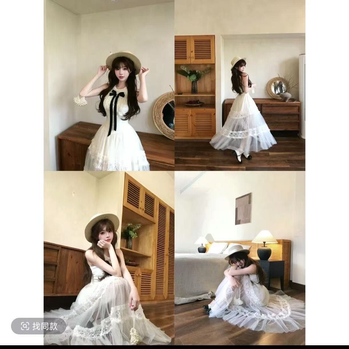 루이 茜 웨이 Sher S 소녀 규칙 봄 여름 천 금빛 바람 오리지널 디자인 반신 스커트 r66596h 상세 이미지 3