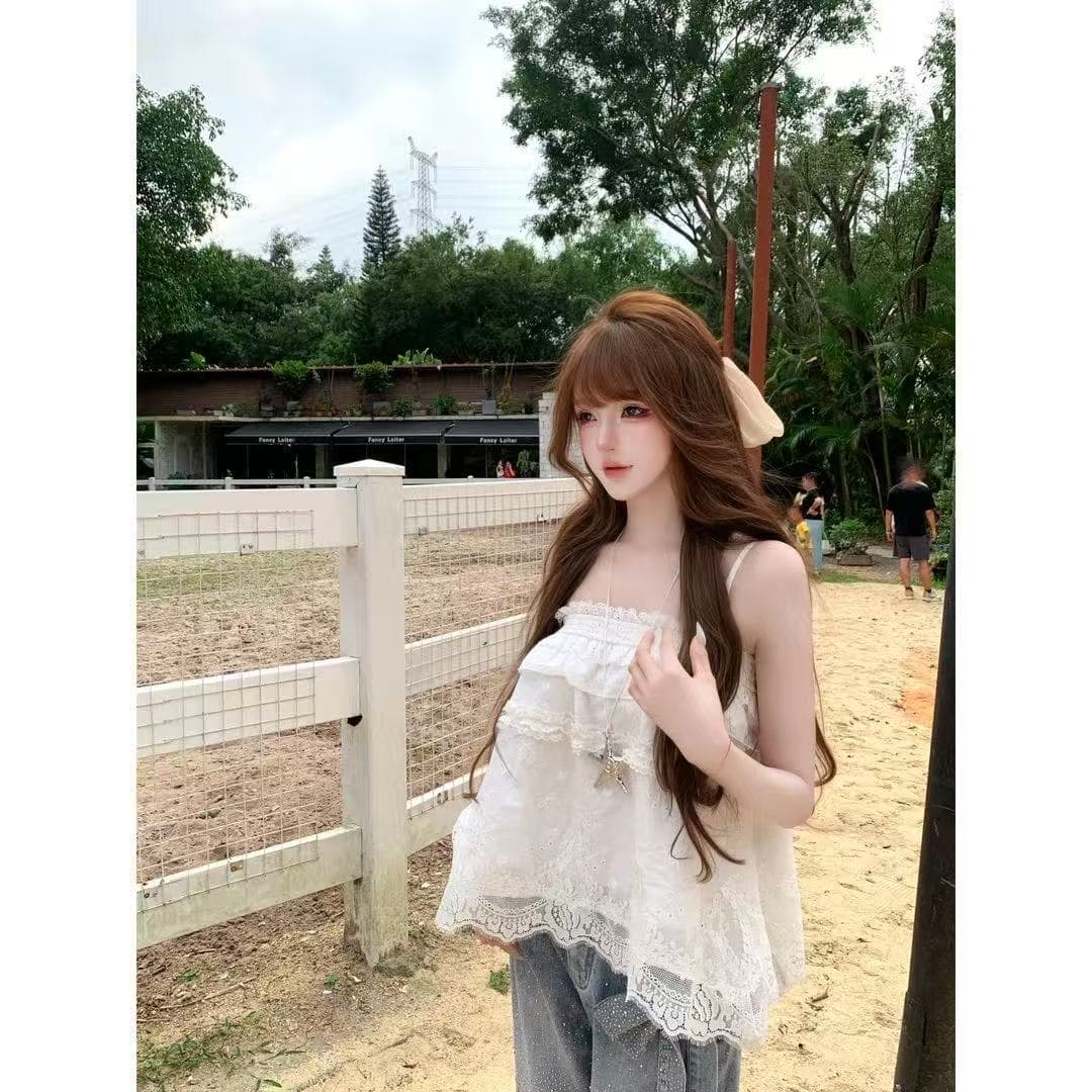 루이 茜 웨이 Sher S 이슬 생각하기 우유 푸 ins 바람 중국 스타일 의류 맨위 넓은 다리 청바지 r8588y 이미지 2