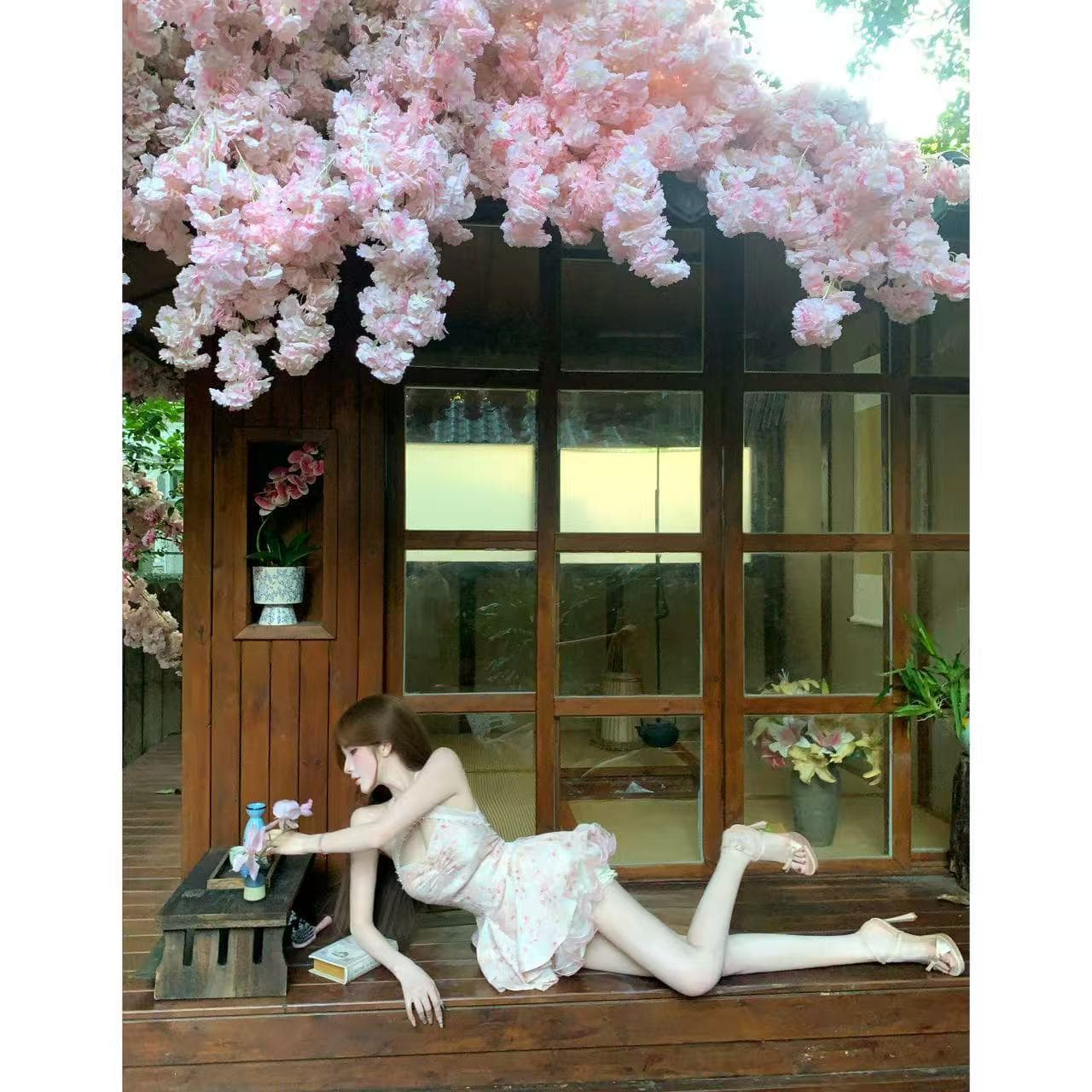 루이 茜 웨이 Sher S 구름 객실 꽃 그림자 여름 국풍 새로운 중식 순수한 욕망 작은 대중 디자인 드레스 r8700y 이미지 2