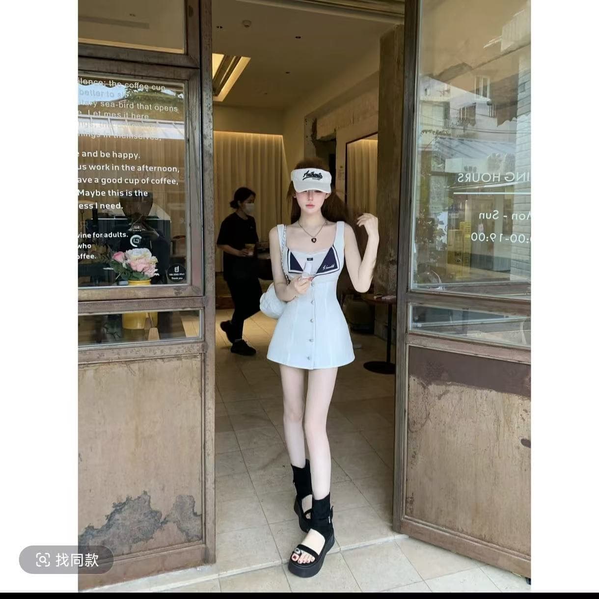 루이 茜 웨이 Sher S 구름 화이트 바다 꿈 여름 순수한 욕망 바람 오리지널 디자인 드레스 r8805-2y 이미지 2