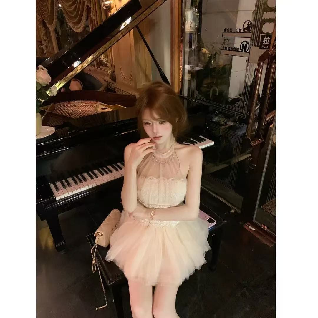 루이 茜 웨이 Sher S 요정 학위 루이 당겨서 여름 한국 스타일 순수한 욕망 바람 섹시함 작은 대중 디자인 드레스 r7227f 이미지 4