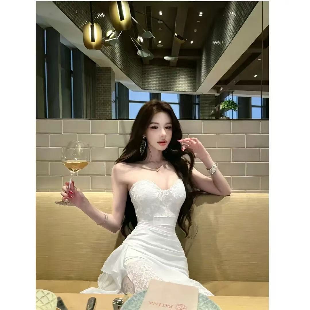 먼지 덩 덩 가시 팬텀 프랑스식 순수한 욕망 디자인 센스 레이스 싸움 망사 드레스 d26q81509 상세 이미지 5