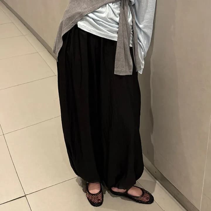 하이웨이스트 할란 조거 바지 2 색 선택 사항 이미지 3