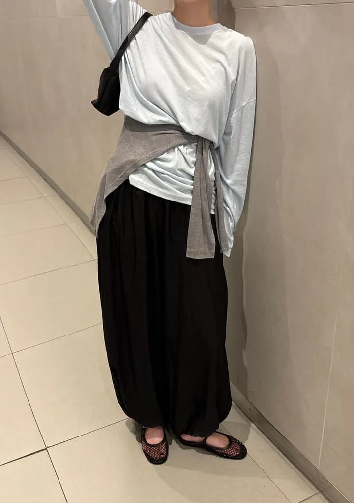 하이웨이스트 할란 조거 바지 2 색 선택 사항 상세 이미지 24