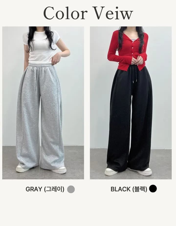 측면 트임 롱 코트 넓은 다리 조거 바지 상세 이미지 8
