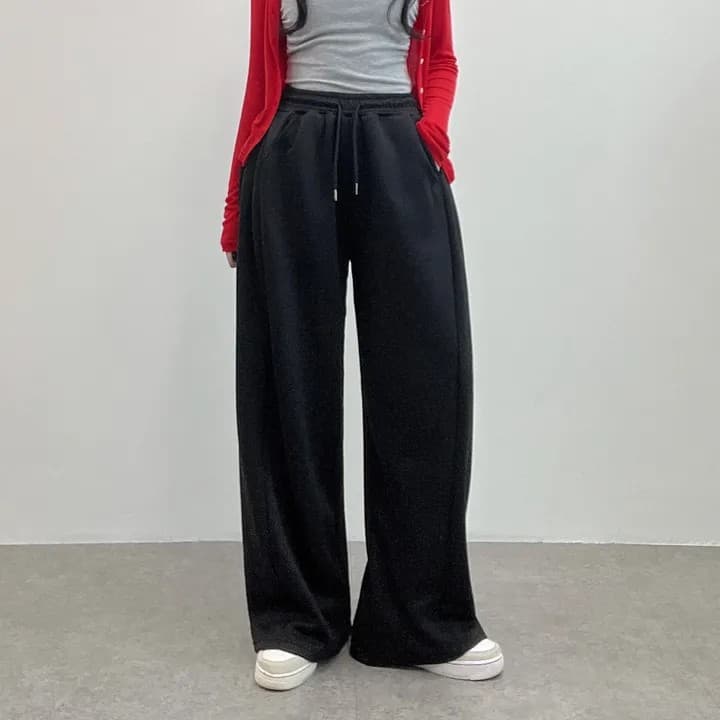 측면 트임 롱 코트 넓은 다리 조거 바지 상세 이미지 17