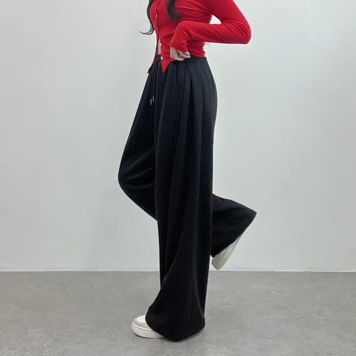 측면 트임 롱 코트 넓은 다리 조거 바지 상세 이미지 19