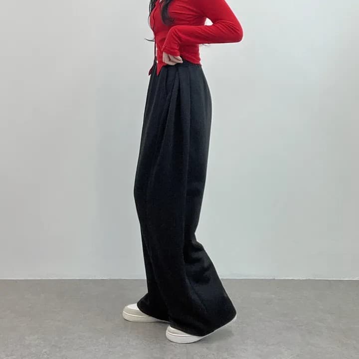 측면 트임 롱 코트 넓은 다리 조거 바지 상세 이미지 21