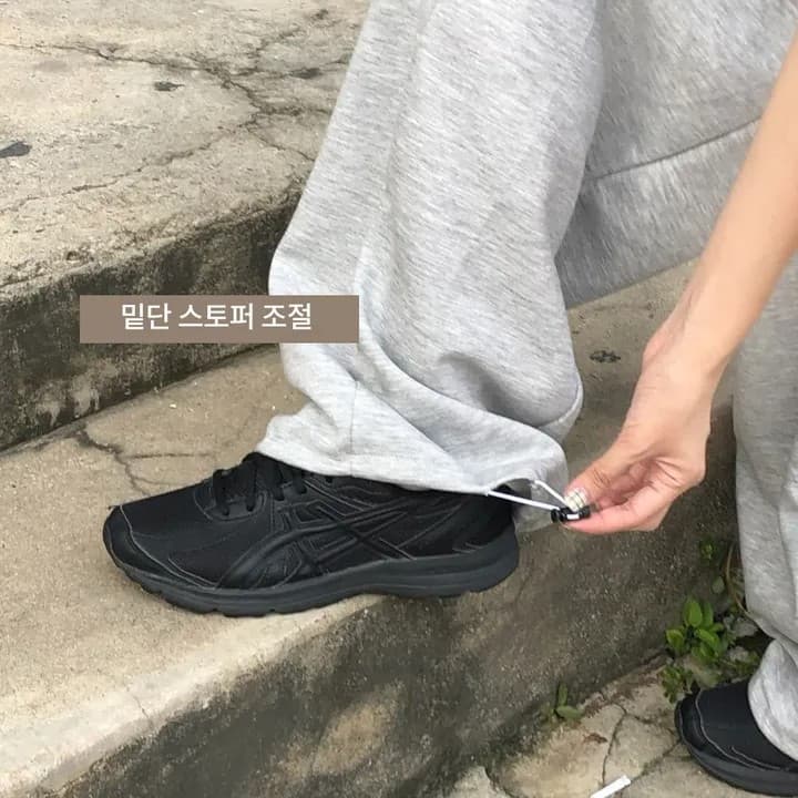 배색 하이웨이스트 조거 운동 바지 상세 이미지 7