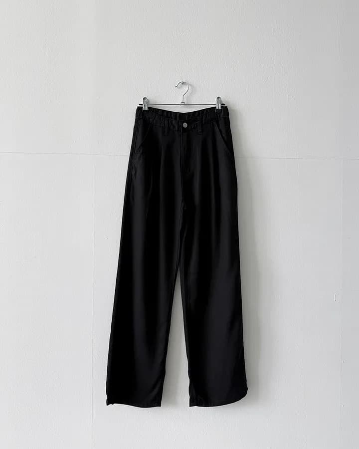 2xl 세 사이즈 혼입 도루 센스 tencel 길다 와이드 레그 팬츠 상세 이미지 45