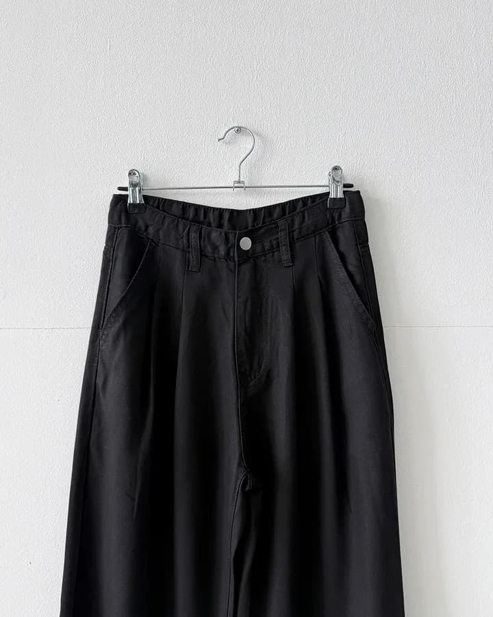 2xl 세 사이즈 혼입 도루 센스 tencel 길다 와이드 레그 팬츠 상세 이미지 46