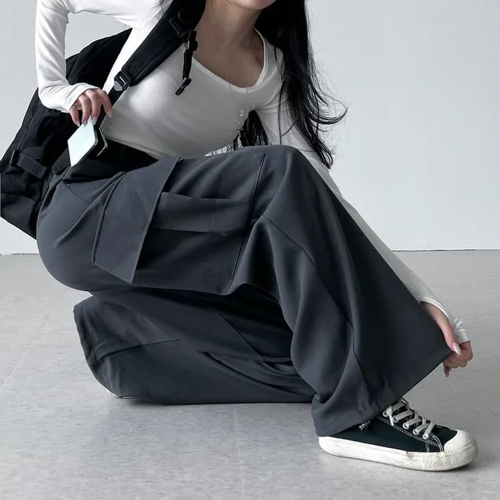 레이 지에 De fit 볼보 cargo 루즈핏 스트레이트 긴 바지 훈련 긴 바지 사이즈 선택 사항 상세 이미지 87