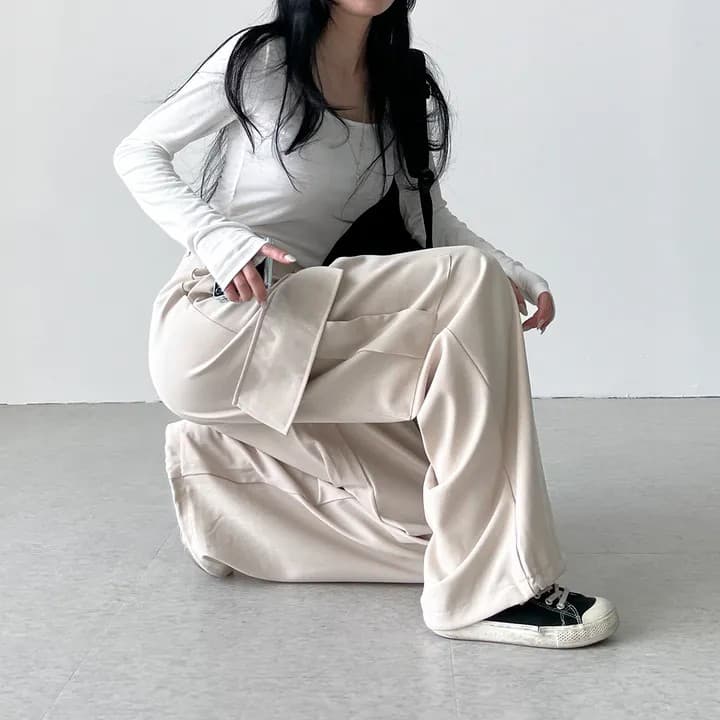 레이 지에 De fit 볼보 cargo 루즈핏 스트레이트 긴 바지 훈련 긴 바지 사이즈 선택 사항 상세 이미지 119