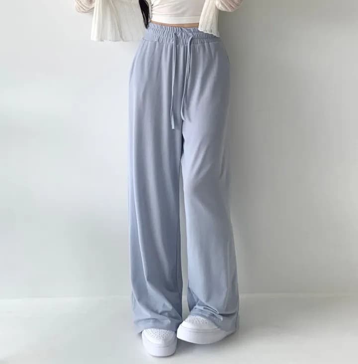 얇은 뼈 넓은 짧은 길이 도루 가을 와이드 3층 밴딩 긴 바지 훈련 바지 상세 이미지 25