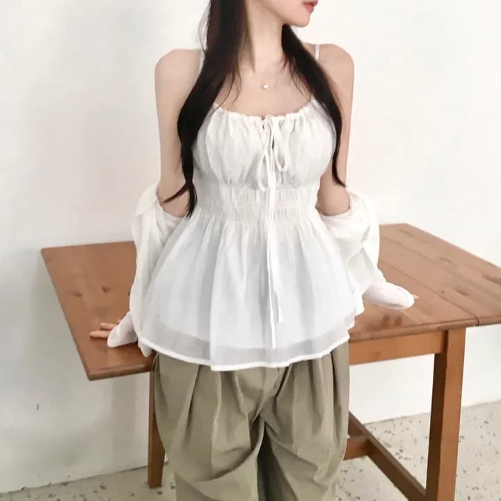 슬림해 보이는 섹션 태국 사람 린 도루 가을 센스 나일론 온도 하강 조거 넓은 다리 훈련 바지 상세 이미지 40