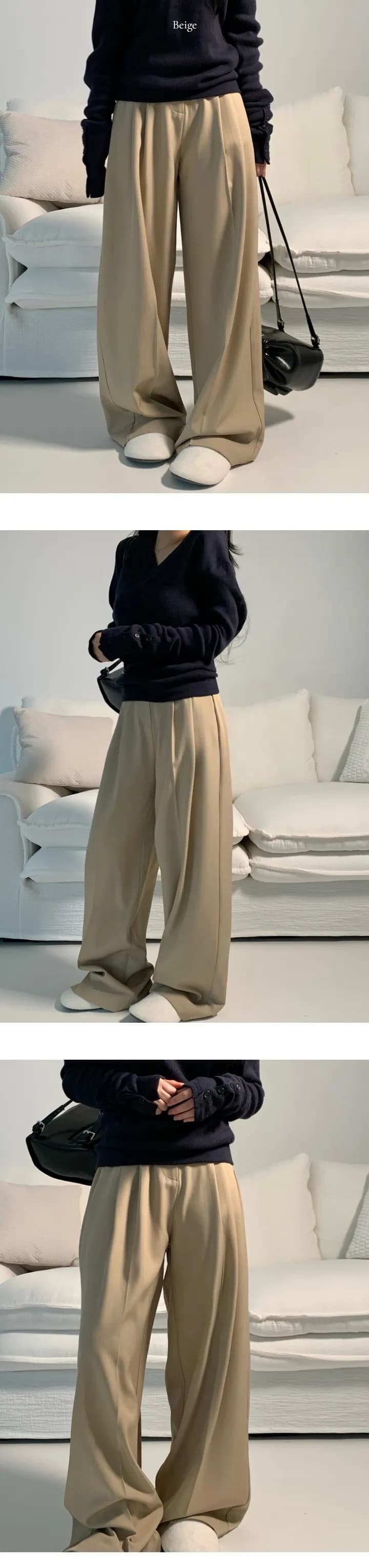 여름 롱 코트 측면 밴딩 와이드 레그 팬츠 3xl 상세 이미지 14