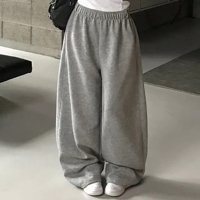 Pu 노래 측면 밴딩 벨트 펌프 Pleat 풍선 와이드 다리 길이 바지 사이즈 선택 사항