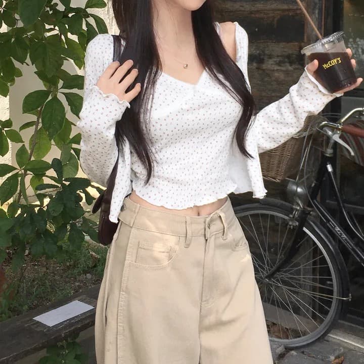 재스민 만 선택 사항 길다 스냅 단추 블랙 xl 면 소재 하이웨이스트 조정 와이드 레그 팬츠 상세 이미지 21