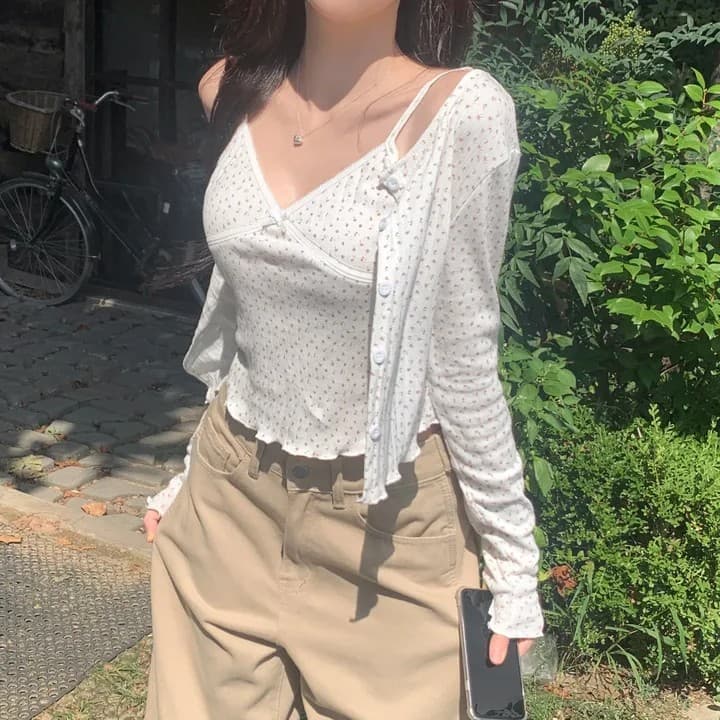 재스민 만 선택 사항 길다 스냅 단추 블랙 xl 면 소재 하이웨이스트 조정 와이드 레그 팬츠 상세 이미지 36