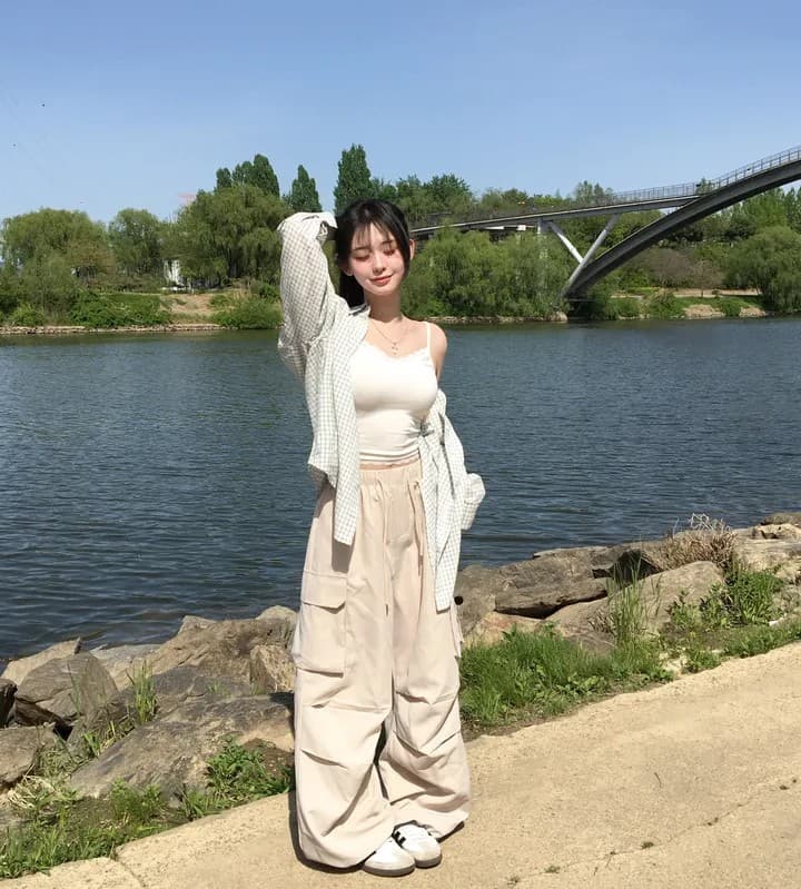 만 인사이드 cargo 루즈핏 조거 바지 몸매 가꾸기 슬림해 보이는 상세 이미지 30