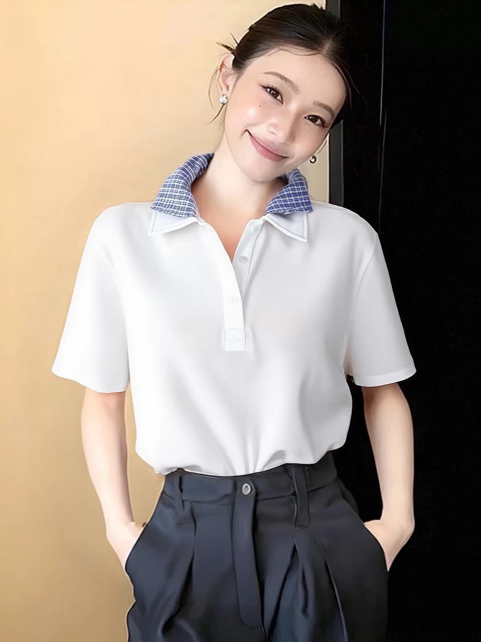 반팔 티셔츠 여성 2026 여름 새로운 한국 스타일 루즈핏 디자인 센스 몸매 가꾸기 패션 다용도 라운드 넥 풀오버 맨위