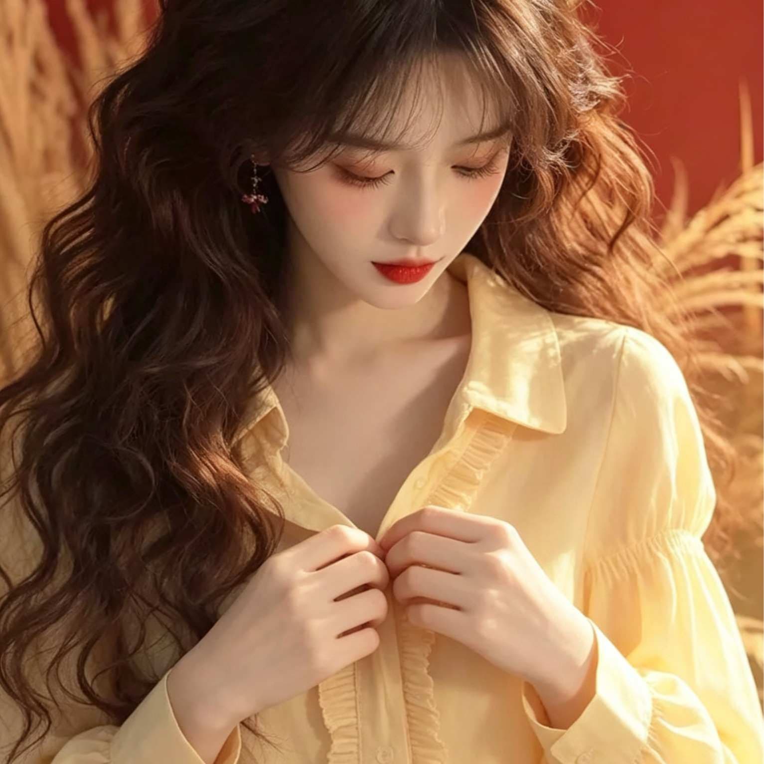 쉬폰 셔츠 2026 이른 봄 새로운 여성 의류 달콤함 공주 바람 고유 한 슈퍼 잘 생긴 긴팔 맨위 이미지 5
