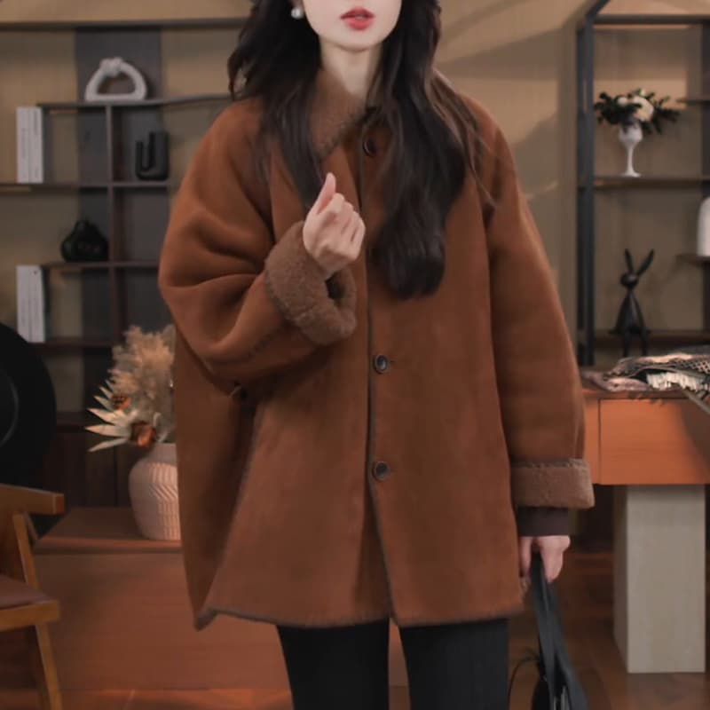 2026 새로운 단추 디자인 센스 긴팔 면 의류 여성 작은 대중 외국 가스 디자인 센스 슬림해 보이는 다용도 트렌드 옷 이미지 5