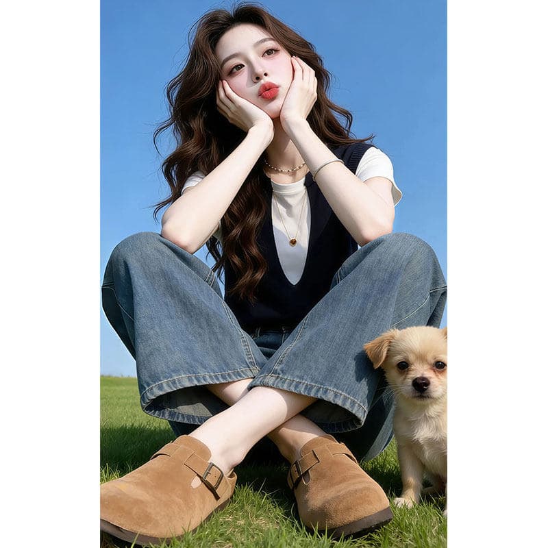 고급 센스 페이크 레이어드 반팔 티셔츠 여성 빅 사이즈 2026 여름 지방 mm 얇은 스타일 루즈핏 슬림해 보이는 맨위 이미지 2