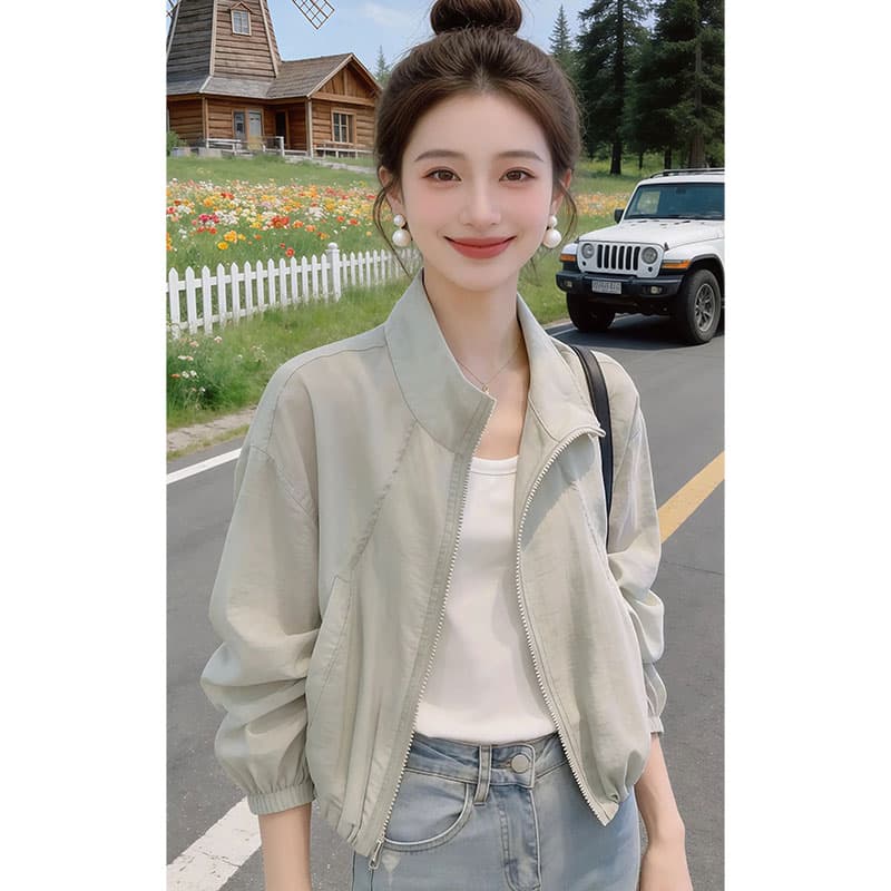 한 부서 고급 센스 쇼트 스타일 자외선 차단 의류 여자 외출용 2026 여름 새로운 재킷 상세 이미지 4