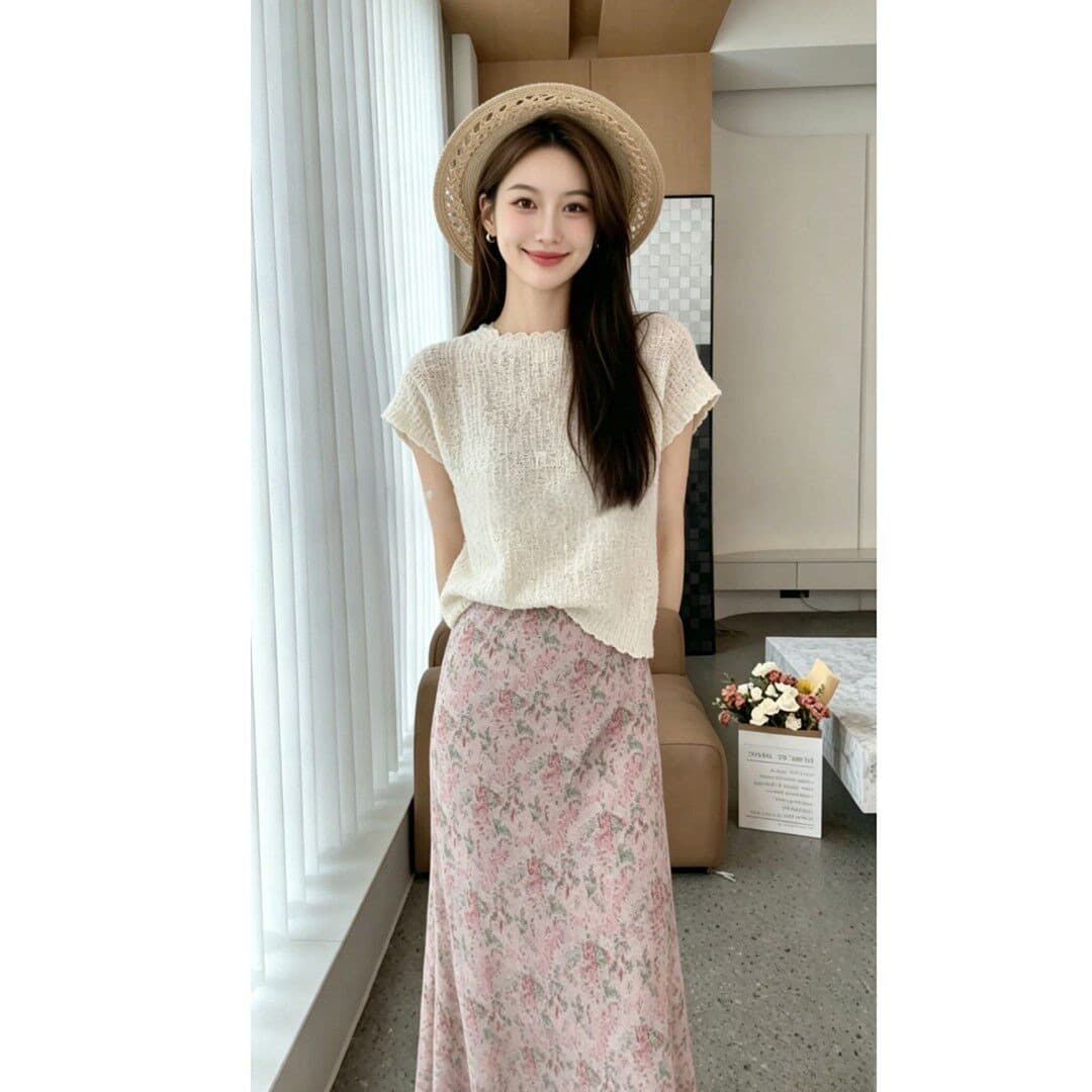문예 바람 프랑스식 레트로 맨위 반신 치마 세트 여성 2026 새로운 슬림해 보이는 다용도 일상 품격 투피스 세트 상세 이미지 4