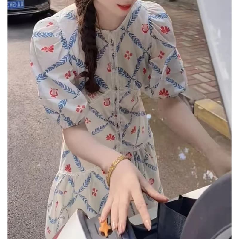 한 부서 트렌드 배색 디자인 센스 여성 드레스 2026 여름 새로운 패션 연령 감소 품격 트렌드 옷 상세 이미지 6
