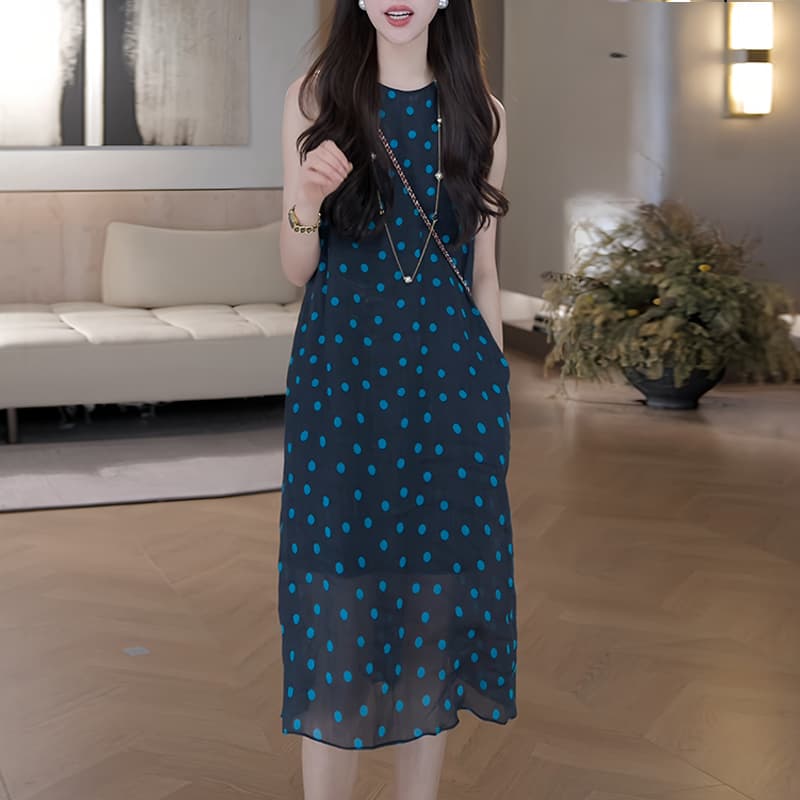배색 디자인 센스 프랑스식 치마 2026 여름 새로운 작은 대중 Chic 새로운 품격 일상 착용 가져 가라. 드레스 상세 이미지 3