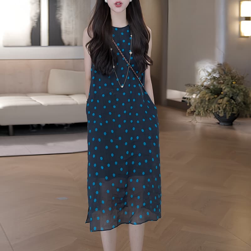 배색 디자인 센스 프랑스식 치마 2026 여름 새로운 작은 대중 Chic 새로운 품격 일상 착용 가져 가라. 드레스 상세 이미지 2