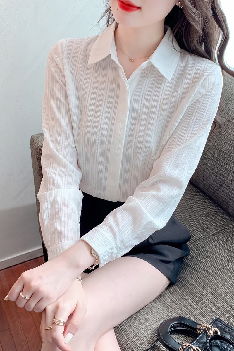 2026 년 가을 새로운 고급 디자인 센스 미니멀리즘 품격 다용도 긴팔 셔츠 루즈핏 빅 사이즈 맨위 이미지 7