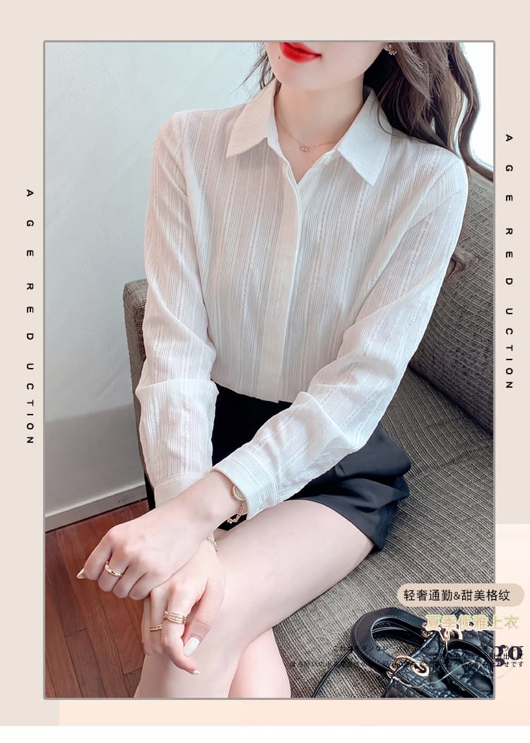 2026 년 가을 새로운 고급 디자인 센스 미니멀리즘 품격 다용도 긴팔 셔츠 루즈핏 빅 사이즈 맨위 상세 이미지 1