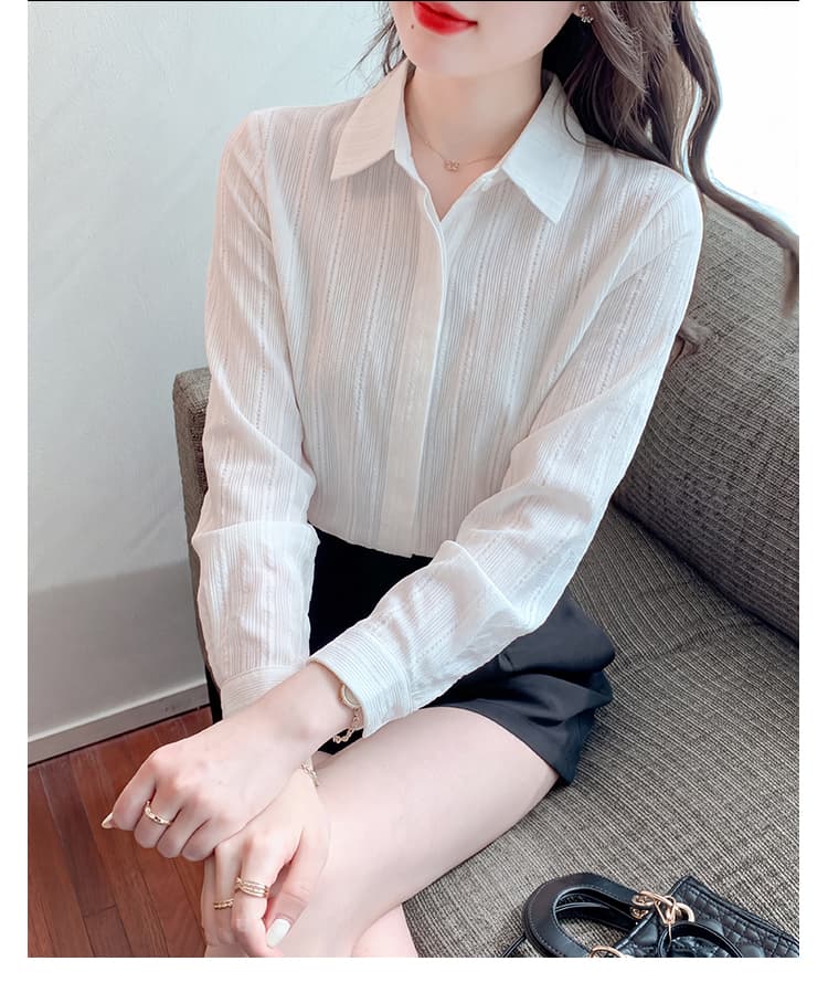 2026 년 가을 새로운 고급 디자인 센스 미니멀리즘 품격 다용도 긴팔 셔츠 루즈핏 빅 사이즈 맨위 상세 이미지 15