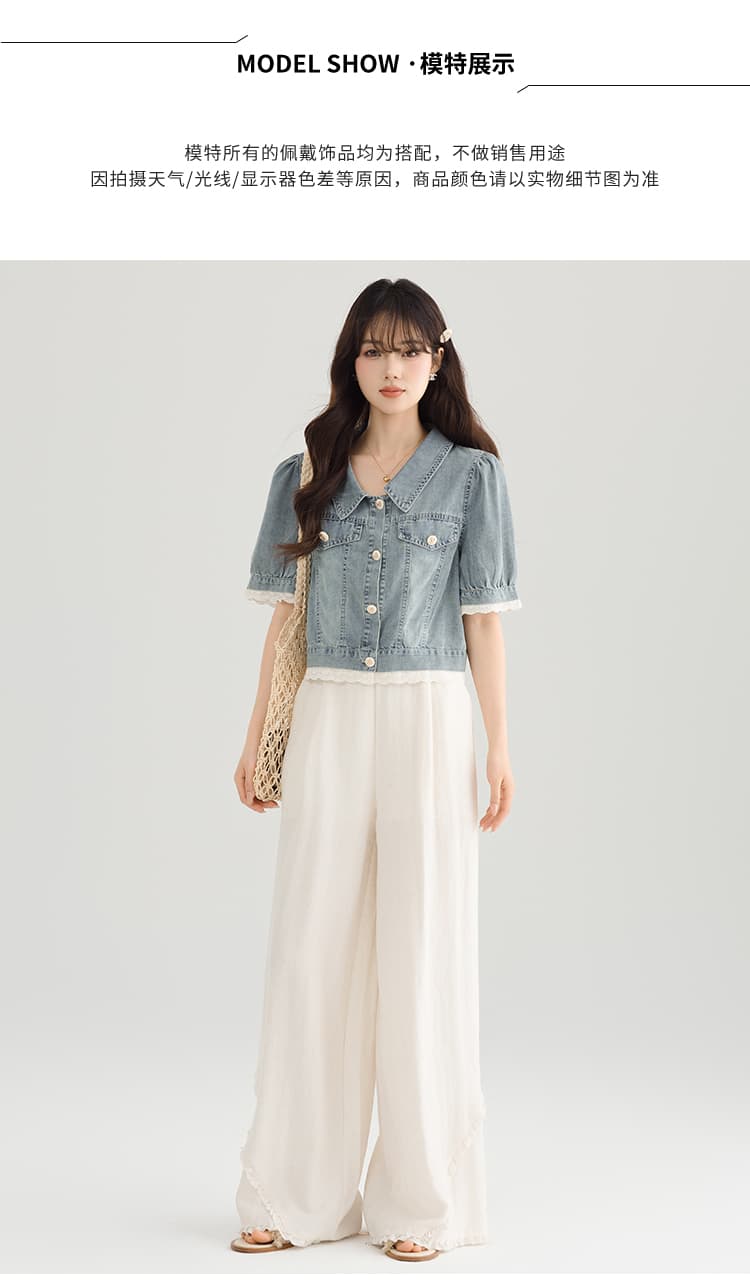 실사 2026 새로운 데님 재킷 반팔 패션 작은 키 루즈핏 슬림해 보이는 캐주얼 다용도 쇼트 스타일 맨위 상세 이미지 6