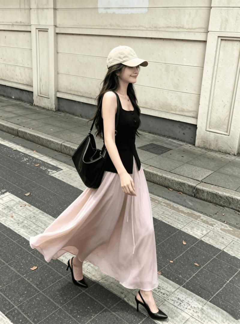 여름 착용 가져 가라. 차가운 소금 부서 패션 연령 감소 인터넷 유명인 튀김 거리 수 있습니다. 소금 수 있습니다. 달콤한 항구 바람 레트로 chic 투피스 슈트 여성 상세 이미지 3