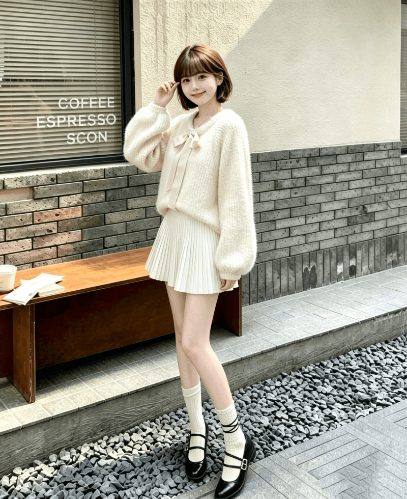 달콤함 소녀 바람 나비 넥타이 스웨터 여자 2026 가을 겨울 새로운 루즈핏 다용도 연령 감소 긴팔 재킷 트렌디 이미지 4