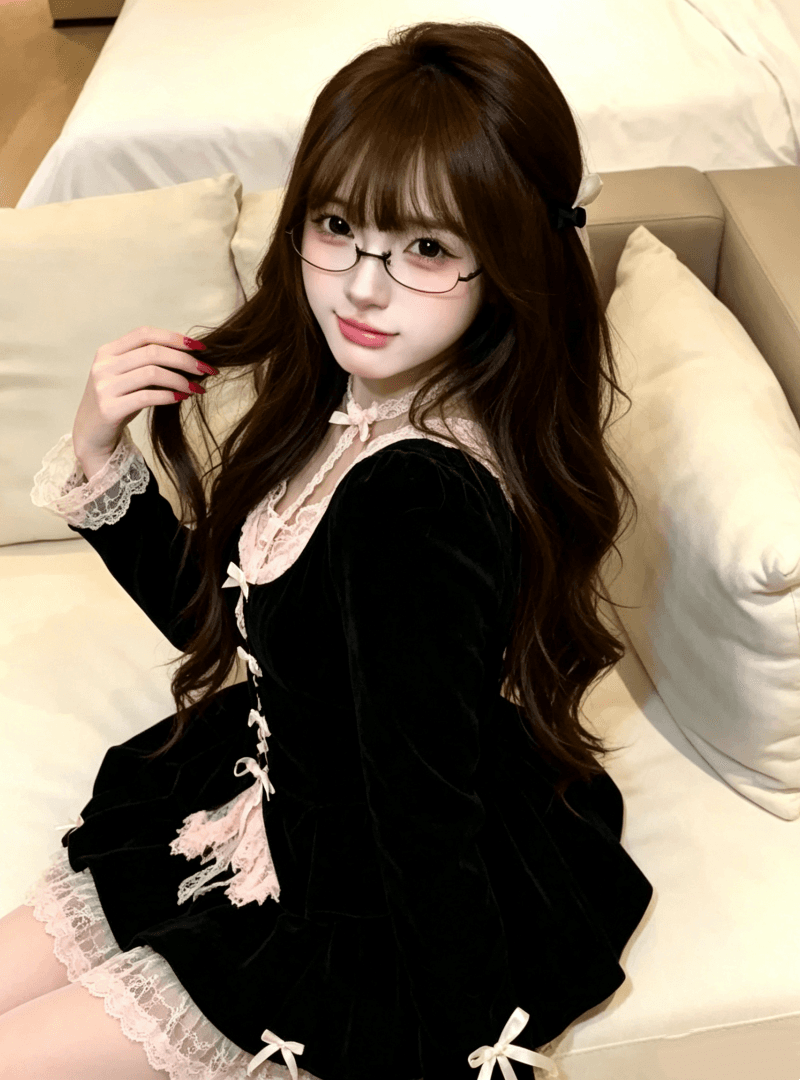 루이 茜 웨이 Sher S 달콤한 욕망 더블 동시에 겨울 순수한 욕망 바람 몸매 가꾸기 슬림해 보이는 오리지널 패션 세트 상세 이미지 3