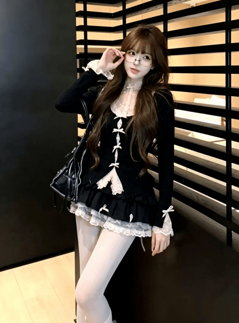 루이 茜 웨이 Sher S 달콤한 욕망 더블 동시에 겨울 순수한 욕망 바람 몸매 가꾸기 슬림해 보이는 오리지널 패션 세트 상세 이미지 7