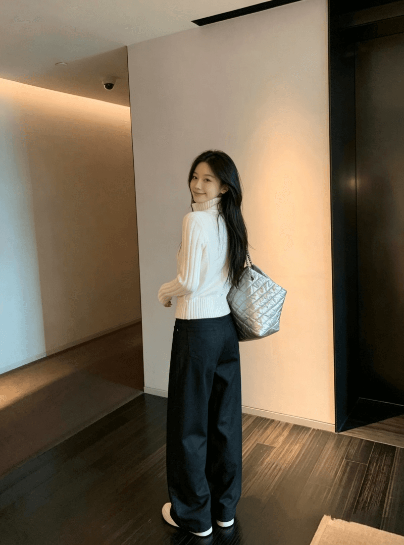 2026 한국 스타일 스탠드 칼라 리브 구덩이 기사 파란색 니트 오픈 가디건 여성 코트 봄 새로운 몸매 가꾸기 슬림해 보이는 스웨터 상세 이미지 7