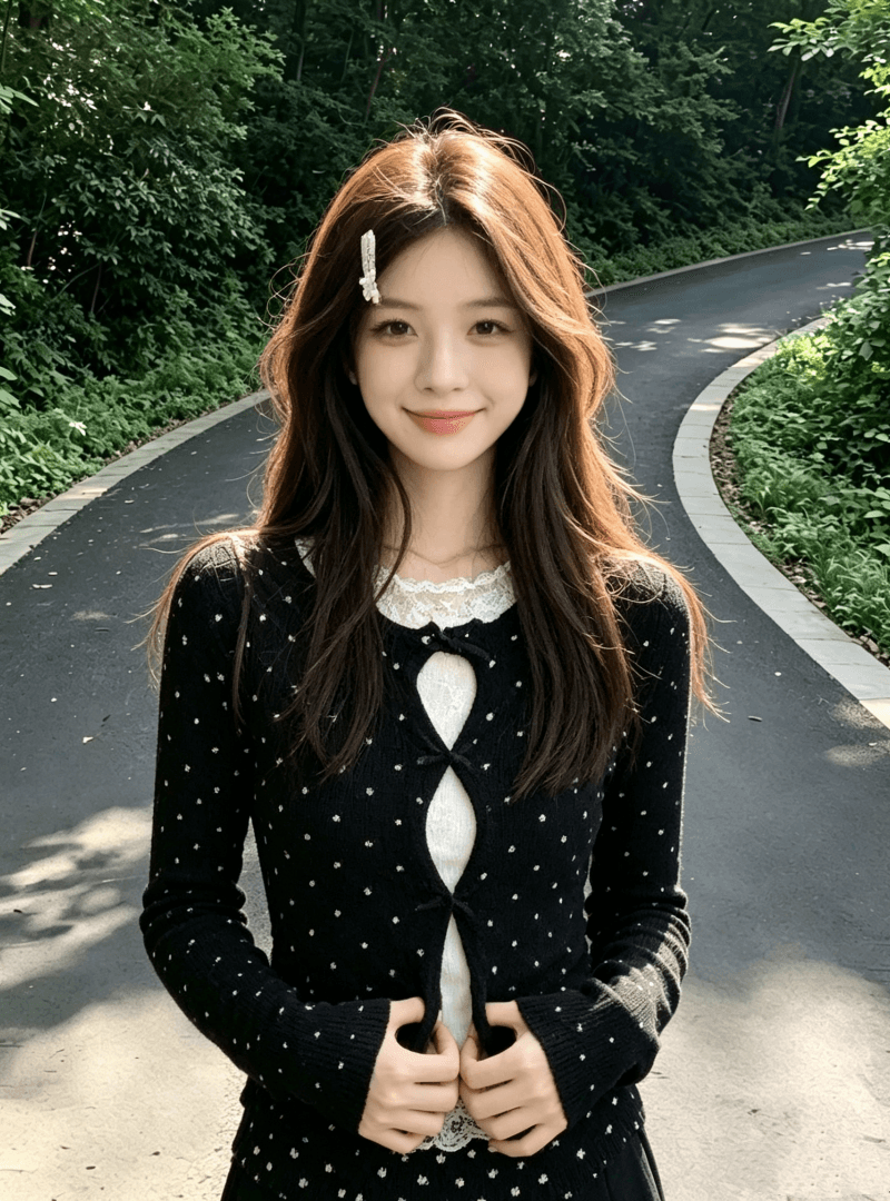 봄 가을 한 부서 페이크 레이어드 홀로우 아웃 레이스 기본 셔츠 여성 다용도 긴팔 티셔츠 맨위 와이드 레그 팬츠 투피스 세트 상세 이미지 7