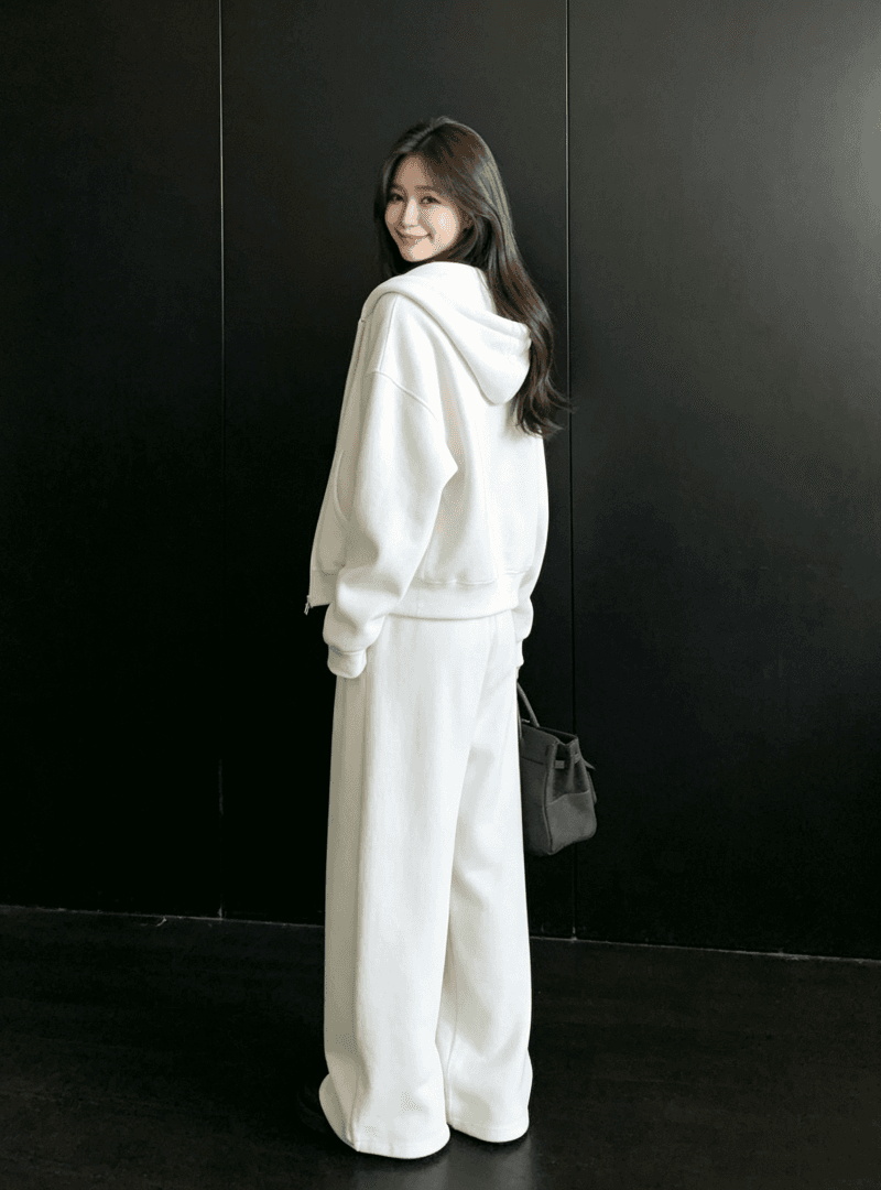 2026 느긋한 바람 운동복 세트 여성 가을 겨울 루즈핏 슬림해 보이는 한국 스타일 패션 스웨터 캐주얼 투피스 세트 러닝 상세 이미지 2