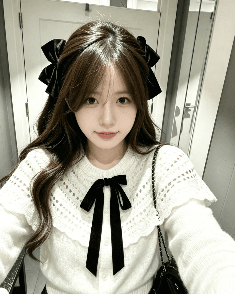 프랑스식 홀로우 아웃 숄 여성 가을 겨울 나비 매듭 진주 버클 부드러운 니트 오픈 가디건 가져 가라. 검정색 스팽글 치마 투피스 세트 상세 이미지 5