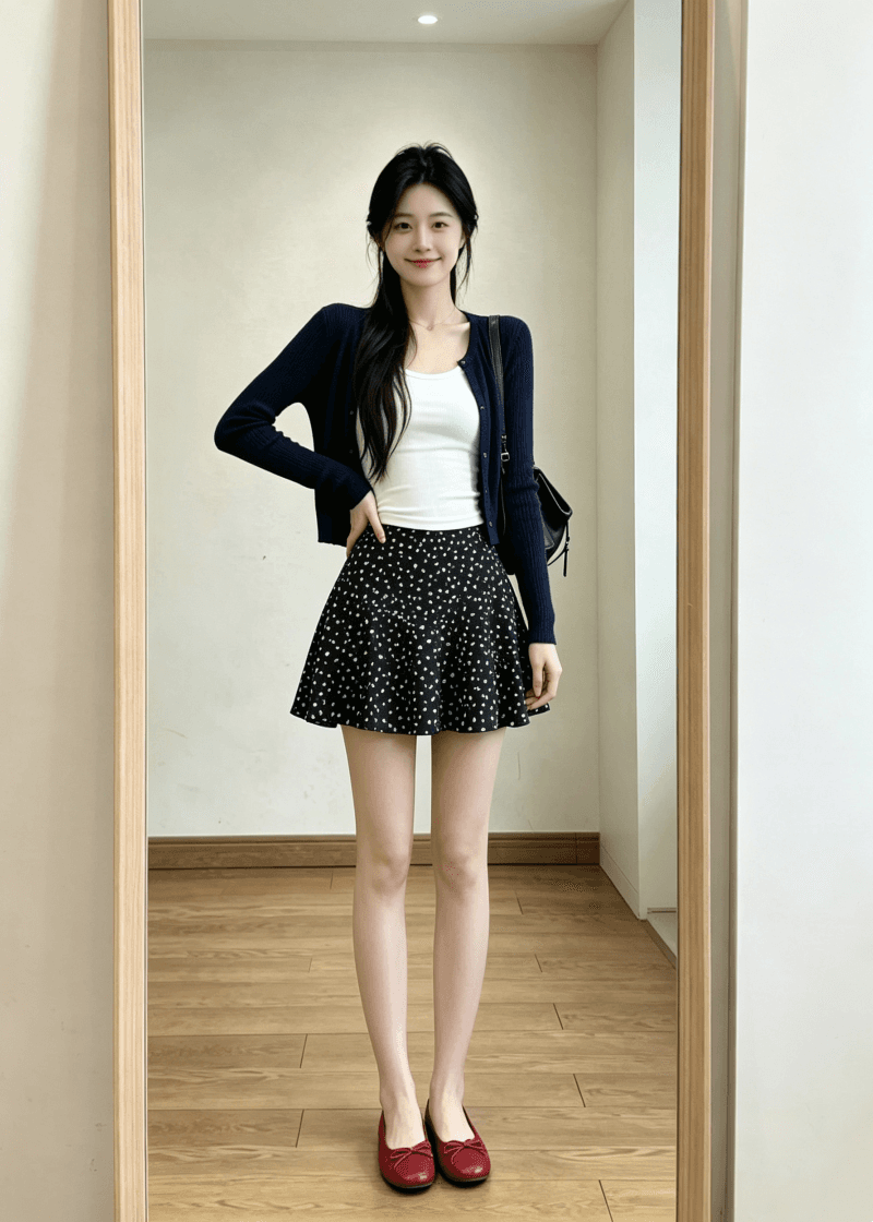 가을 부드러운 느긋한 바람 니트 오픈 가디건 인사이드 가져 가라. 조끼 스택 착용 두 조각 여성 세트 착용 가져 가라. 아름다운 꽃무늬 치마 세트