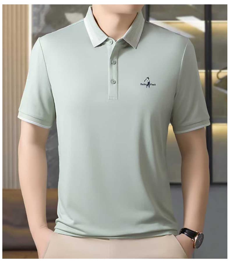 2026 여름 새로운 중노년 남성 폴로 칼라 반팔 POLO 셔츠 루즈핏 고급 반소매 아빠 로드 중 맨위 상세 이미지 14